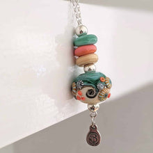Load image into Gallery viewer, Sand &amp; Sea Beach Ball Necklace-Necklace-Beach Art Glass