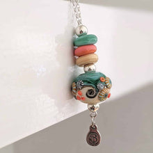 Load image into Gallery viewer, Sand & Sea Beach Ball Necklace-Necklace-Beach Art Glass