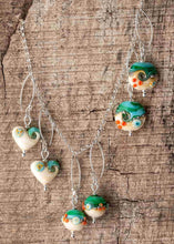 Load image into Gallery viewer, Sand & Sea Lentil Drop Earrings-Earrings-Beach Art Glass