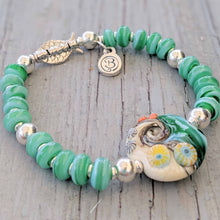 Load image into Gallery viewer, Sand &amp; Sea Silver Fish Bracelet-Bracelet-Beach Art Glass