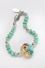 Load image into Gallery viewer, Sand &amp; Sea Silver Fish Bracelet-Bracelet-Beach Art Glass