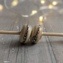 Load image into Gallery viewer, Sand silver cored beads, Sea Spray, Sea Mist, Sand & Sea-Bracelet Beads-Beach Art Glass