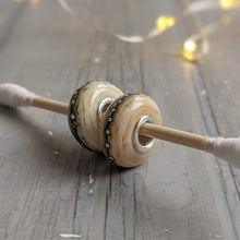 Load image into Gallery viewer, Sand silver cored beads, Sea Spray, Sea Mist, Sand & Sea-Bracelet Beads-Beach Art Glass