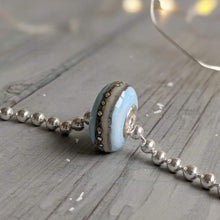 Load image into Gallery viewer, Sea Breeze Blue Silver Cored Beads-Bracelet Beads-Beach Art Glass