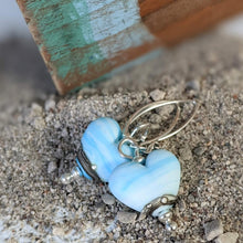 Load image into Gallery viewer, Sea Breeze Drop Heart Earrings