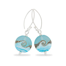 Load image into Gallery viewer, Sea Breeze Lentil Drop Earrings-Earrings-Beach Art Glass