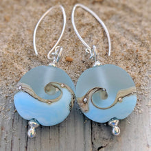 Load image into Gallery viewer, Sea Breeze Lentil Drop Earrings-Earrings-Beach Art Glass