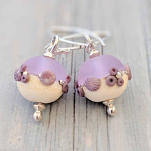 Load image into Gallery viewer, Sea Mist Ball Drop Earrings-Earrings-Beach Art Glass