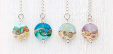Load image into Gallery viewer, Sea Mist Beach Babe Lentil Pendant-Necklace-Beach Art Glass
