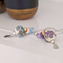 Load image into Gallery viewer, Sea Mist Beach Ball Necklace-Necklace-Beach Art Glass