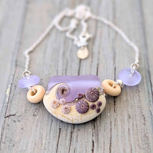 Load image into Gallery viewer, Sea Mist Curve Necklace-Necklace-Beach Art Glass
