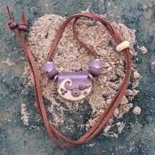 Load image into Gallery viewer, Sea Mist Curve Necklace-Necklace-Beach Art Glass