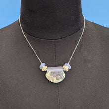 Load image into Gallery viewer, Sea Mist Curve Necklace-Necklace-Beach Art Glass