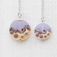 Load image into Gallery viewer, Sea Mist Extra Large Lentil Pendant-Necklace-Beach Art Glass