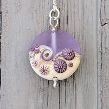 Load image into Gallery viewer, Sea Mist Lentil Pendant-Necklace-Beach Art Glass