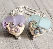 Load image into Gallery viewer, Sea Mist Heart Pendant