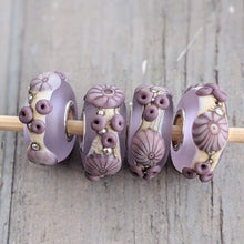 Load image into Gallery viewer, Sea Mist Silver Cored Bead with Murrini-Bracelet Beads-Beach Art Glass