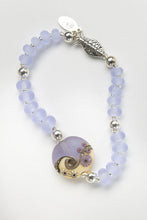 Load image into Gallery viewer, Sea Mist Silver Fish Bracelet-Bracelet-Beach Art Glass