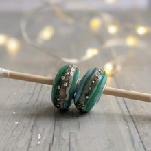 Load image into Gallery viewer, Sea Silver Cored Beads-Bracelet Beads-Beach Art Glass