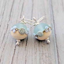Load image into Gallery viewer, Sea Spray Ball Drop Earrings-Earrings-Beach Art Glass