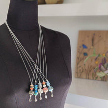 Load image into Gallery viewer, Sea Spray Beach Ball Necklace-Necklace-Beach Art Glass