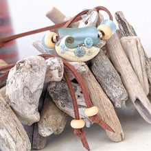 Load image into Gallery viewer, Sea Spray Curve Necklace-Necklace-Beach Art Glass
