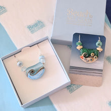 Load image into Gallery viewer, Sea Spray Curve Necklace-Necklace-Beach Art Glass