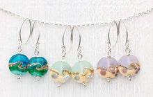 Load image into Gallery viewer, Sea Spray Lentil Drop Earrings-Earrings-Beach Art Glass