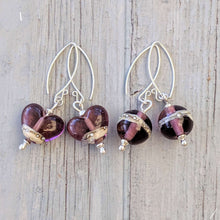 Load image into Gallery viewer, Shoreline Earrings in Amethyst-Earrings-Beach Art Glass