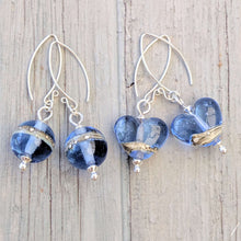 Load image into Gallery viewer, Shoreline Earrings in Blue-Earrings-Beach Art Glass