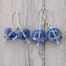 Load image into Gallery viewer, Shoreline Earrings in Blue-Earrings-Beach Art Glass