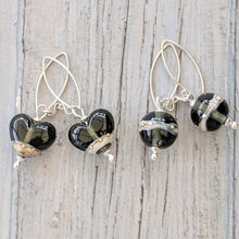 Load image into Gallery viewer, Shoreline Earrings in Slate-Earrings-Beach Art Glass
