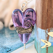 Load image into Gallery viewer, Shoreline Long Heart Pendant