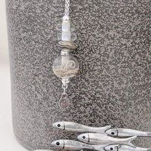 Load image into Gallery viewer, Sparkling Sea Beach Ball Necklace-Necklace-Beach Art Glass