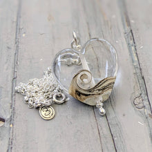 Load image into Gallery viewer, Sparkling Sea Heart Pendant-Necklace-Beach Art Glass