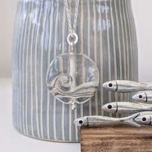 Load image into Gallery viewer, Sparkling Sea Lentil Pendant-Necklace-Beach Art Glass