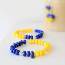 Load image into Gallery viewer, Shades of Blue and Yellow Bracelet