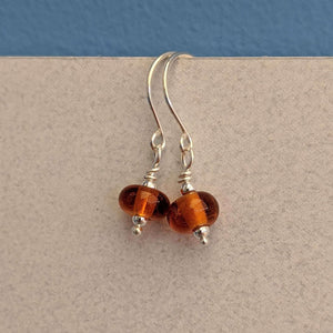 Tiny Bead Earrings in Shoreline colours-Earrings-Beach Art Glass