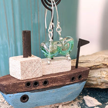 Load image into Gallery viewer, Turning Tides Heart Earrings-Earrings-Beach Art Glass