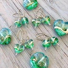 Load image into Gallery viewer, Turning Tides Lentil Earrings-Earrings-Beach Art Glass