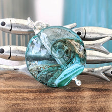 Load image into Gallery viewer, Turning Tides Lentil Pendant-Necklace-Beach Art Glass