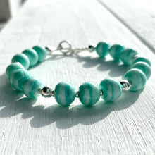 Load image into Gallery viewer, Low Tide Glass & Silver Bracelet