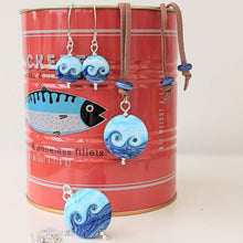 Load image into Gallery viewer, Ocean Waves Lentil Earrings