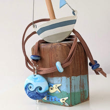 Load image into Gallery viewer, Ocean Waves Lentil Pendant