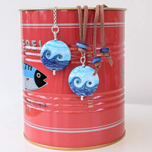 Load image into Gallery viewer, Ocean Waves Lentil Pendant