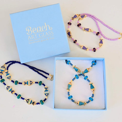 Day 8 ... School of Fish Necklaces
