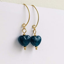 Load image into Gallery viewer, Golden Tiny Heart and Bead Earrings