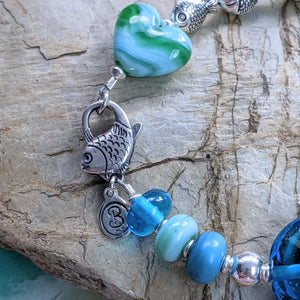 Deep Sea 3 Little Fish Bracelet in Blue or Green