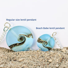 Load image into Gallery viewer, Breezy ... Beyond the Sea Beach Babe Lentil pendant