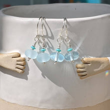 Load image into Gallery viewer, Beachcomber Earrings in Jade, Frosted or Glossy Glass